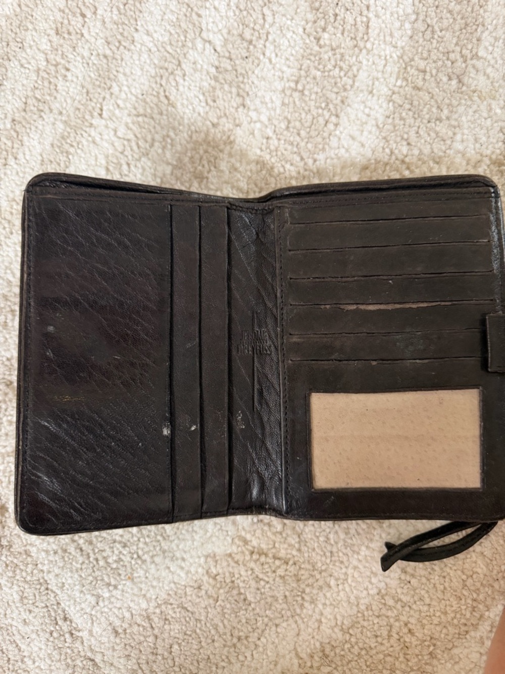 Black Textured Snap Wallet - Picture 4 of 7